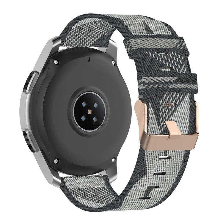 Cinturino per orologio con cinturino da polso in nylon con trama a righe da 22 mm per Galaxy Watch 46 mm / Gear S3