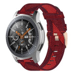 Cinturino per orologio con cinturino da polso in nylon con trama a righe da 22 mm per Galaxy Watch 46 mm / Gear S3