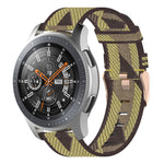 Cinturino per orologio con cinturino da polso in nylon con trama a righe da 22 mm per Galaxy Watch 46 mm / Gear S3