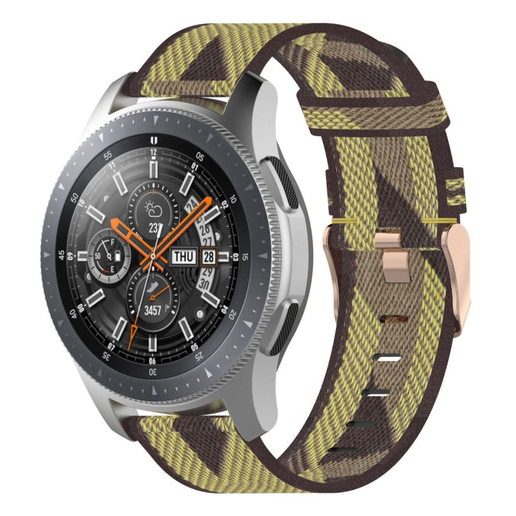 Cinturino per orologio con cinturino da polso in nylon con trama a righe da 22 mm per Galaxy Watch 46 mm / Gear S3