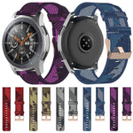 Cinturino per orologio con cinturino da polso in nylon con trama a righe da 22 mm per Galaxy Watch 46 mm / Gear S3