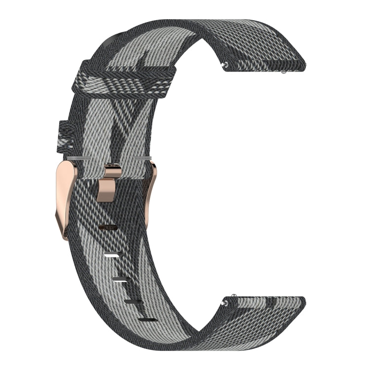 Cinturino per orologio con cinturino da polso in nylon con trama a righe da 22 mm per Xiaomi Mi Watch Color, Garmin Vivoactive 4