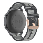 Cinturino per orologio con cinturino da polso in nylon con trama a righe da 22 mm per Xiaomi Mi Watch Color, Garmin Vivoactive 4