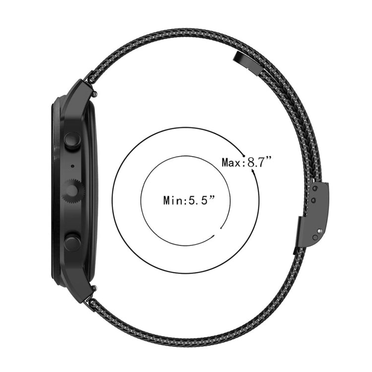Cinturino per orologio con cinturino da polso in maglia metallica da 22 mm per Fossil Gen 5 Carlyle / Gen 5 Julianna / Gen 5 Garrett / Gen 5 Carlyle HR