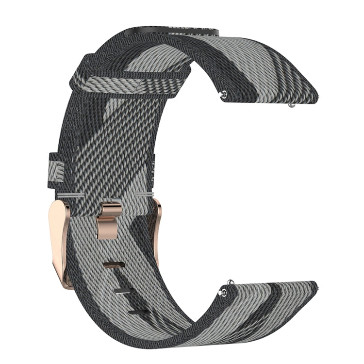 Cinturino per orologio con cinturino da polso in nylon con trama a righe da 23 mm per Fitbit Versa 2, Fitbit Versa, Fitbit Versa Lite, Fitbit Blaze