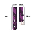 Cinturino per orologio con cinturino da polso in nylon con trama a righe da 23 mm per Fitbit Versa 2, Fitbit Versa, Fitbit Versa Lite, Fitbit Blaze
