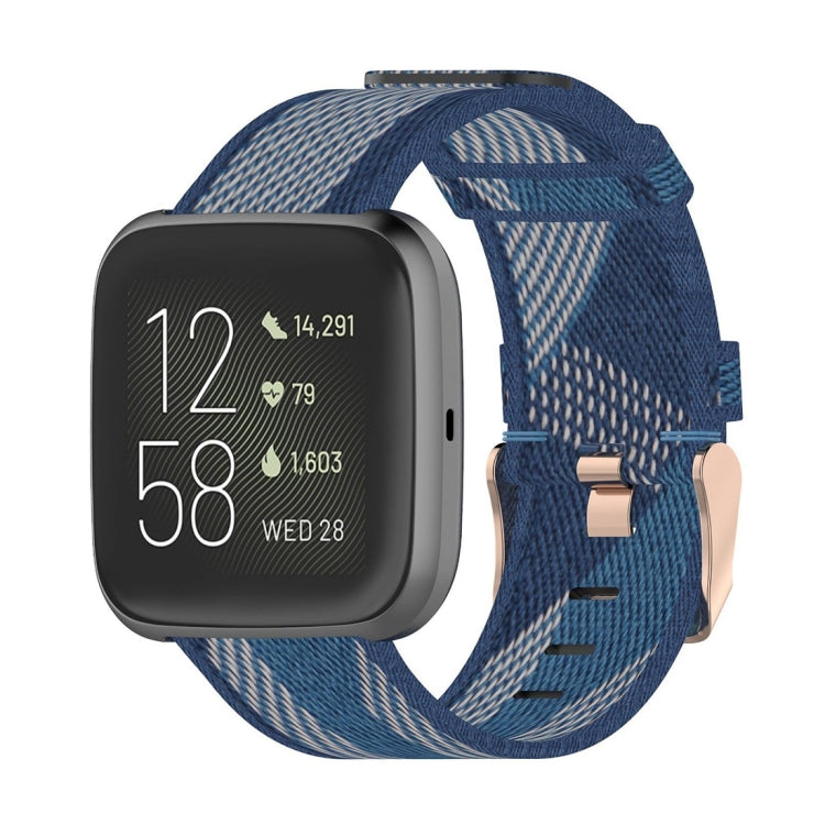 Cinturino per orologio con cinturino da polso in nylon con trama a righe da 23 mm per Fitbit Versa 2, Fitbit Versa, Fitbit Versa Lite, Fitbit Blaze