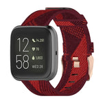 Cinturino per orologio con cinturino da polso in nylon con trama a righe da 23 mm per Fitbit Versa 2, Fitbit Versa, Fitbit Versa Lite, Fitbit Blaze