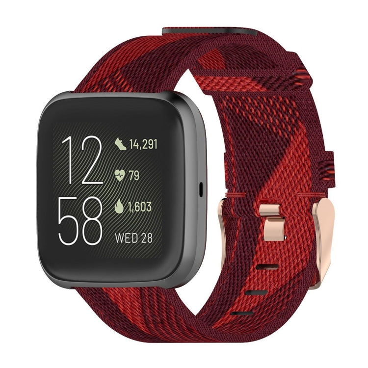 Cinturino per orologio con cinturino da polso in nylon con trama a righe da 23 mm per Fitbit Versa 2, Fitbit Versa, Fitbit Versa Lite, Fitbit Blaze