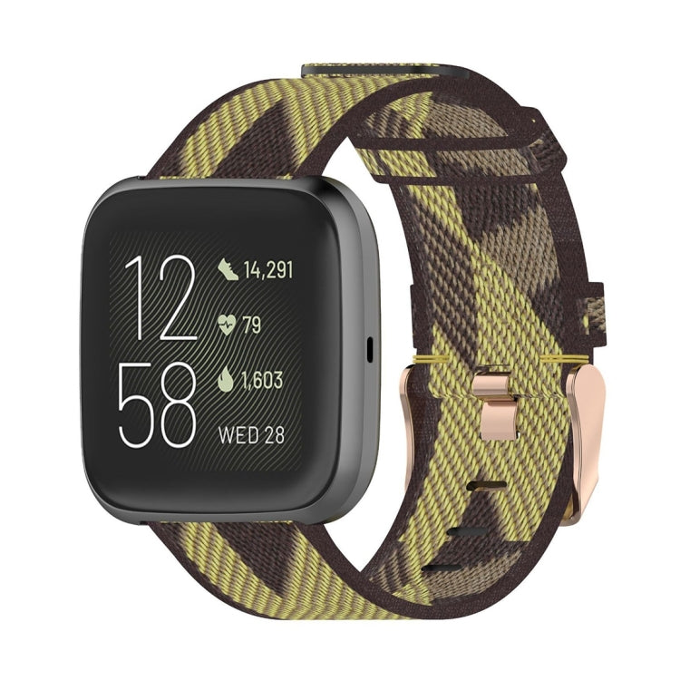 Cinturino per orologio con cinturino da polso in nylon con trama a righe da 23 mm per Fitbit Versa 2, Fitbit Versa, Fitbit Versa Lite, Fitbit Blaze
