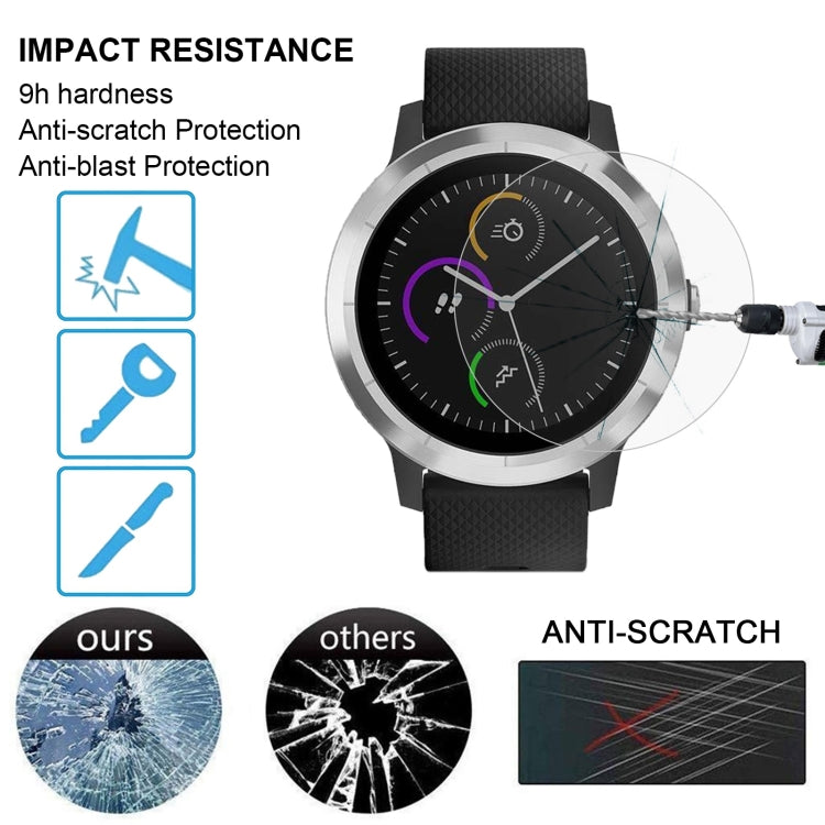 ENKAY Hat-Prince per Garmin vivoactive 3 Smart Watch 0,2 mm 9H Durezza superficiale 2.15D Pellicola per schermo in vetro temperato antideflagrante