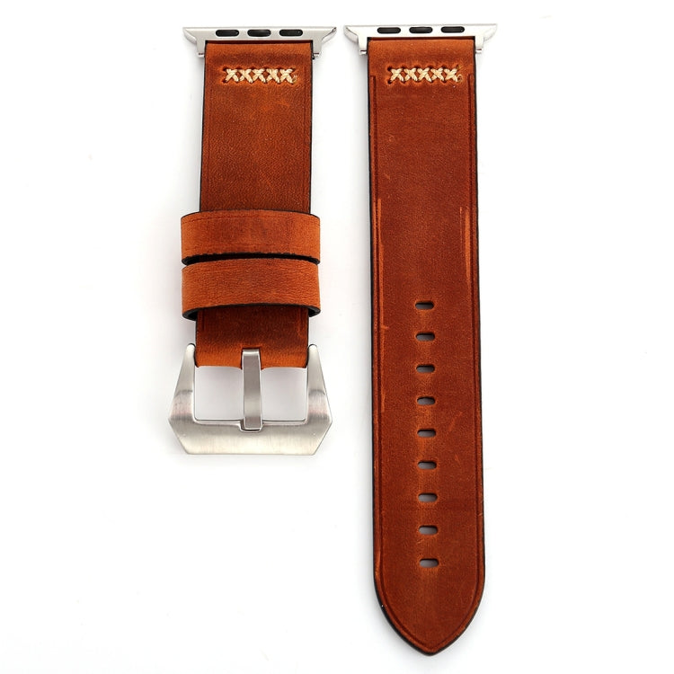 Per Apple Watch Ultra 49mm / Serie 8 e 7 45 mm / SE 2 e 6 e SE e 5 e 4 44 mm / 3 e 2 e 1 42 mm Cinturino per orologio in vera pelle con motivo retrò XX Line, For 42mm