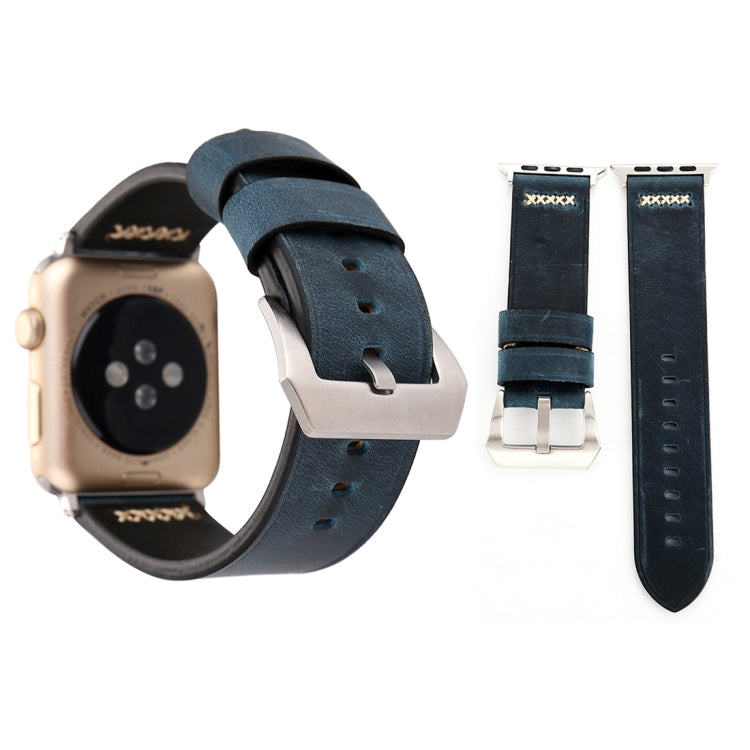 Per Apple Watch Ultra 49mm / Serie 8 e 7 45 mm / SE 2 e 6 e SE e 5 e 4 44 mm / 3 e 2 e 1 42 mm Cinturino per orologio in vera pelle con motivo retrò XX Line, For 42mm