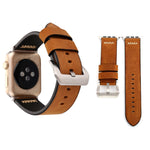 Per Apple Watch Ultra 49mm / Serie 8 e 7 45 mm / SE 2 e 6 e SE e 5 e 4 44 mm / 3 e 2 e 1 42 mm Cinturino per orologio in vera pelle con motivo retrò XX Line, For 42mm