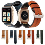 Per Apple Watch Ultra 49mm / Serie 8 e 7 45 mm / SE 2 e 6 e SE e 5 e 4 44 mm / 3 e 2 e 1 42 mm Cinturino per orologio in vera pelle con motivo retrò XX Line, For 42mm
