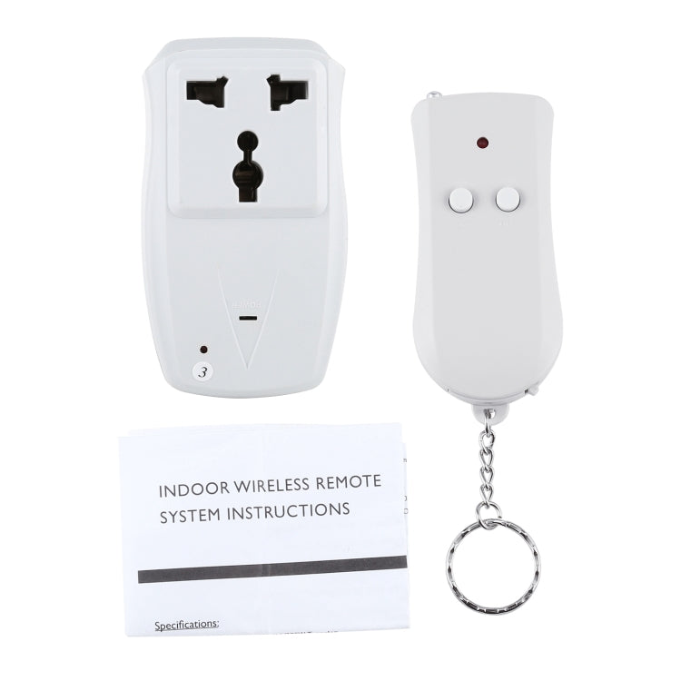 110V Indoor Wireless Smart Remote Control Switch with Single Keychain Transmitter, CN Plug, CN Plug