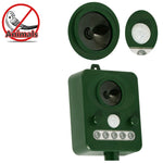 Dispositivo solare repellente animali con LED bianco e rosso
