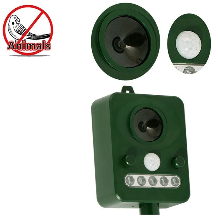 Dispositivo solare repellente animali con LED bianco e rosso