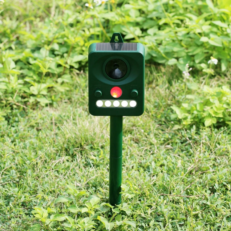 Dispositivo solare repellente animali con LED bianco e rosso