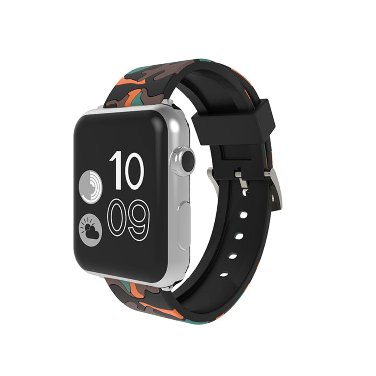 Per cinturino in silicone con motivo mimetico alla moda da 38 mm per Apple Watch serie 3, 2 e 1, 38mm