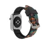 Per cinturino in silicone con motivo mimetico alla moda da 38 mm per Apple Watch serie 3, 2 e 1, 38mm
