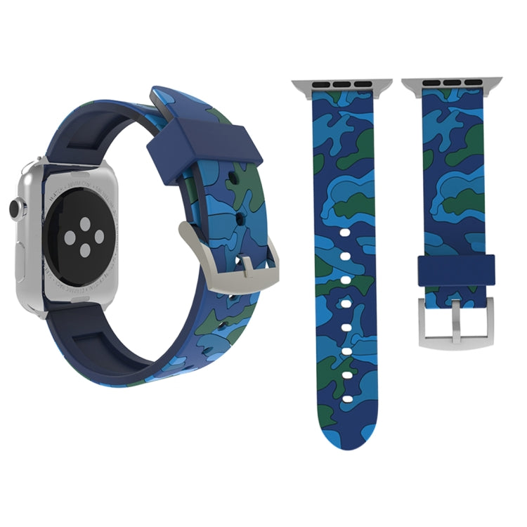 Per cinturino in silicone con motivo mimetico alla moda da 38 mm per Apple Watch serie 3, 2 e 1, 38mm