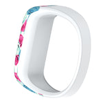 Cinturino sportivo in silicone con motivo piume colorate per Garmin Vivofit JR, misura: grande
