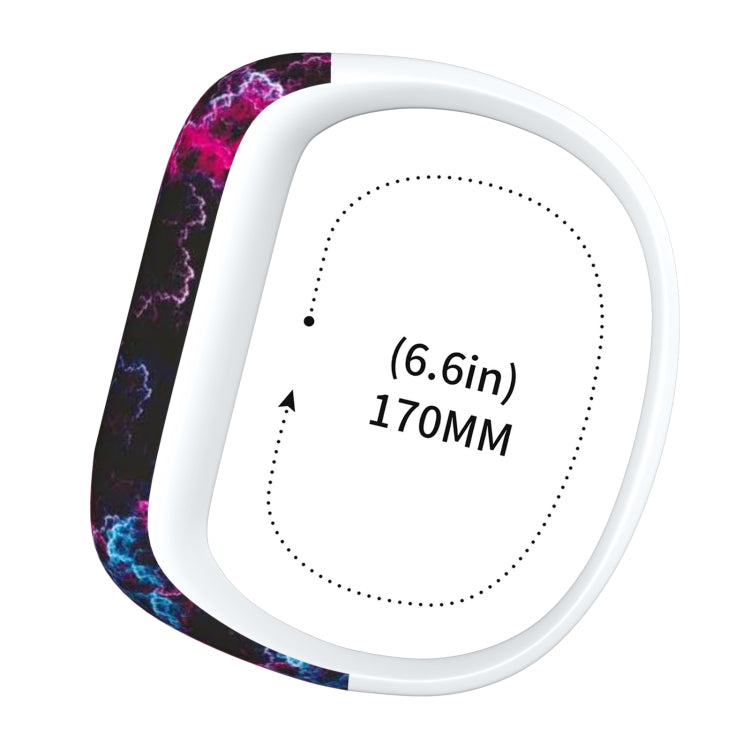 Cinturino sportivo in silicone con motivo piume colorate per Garmin Vivofit JR, misura: grande