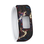 Cinturino sportivo in silicone con motivo piume colorate per Garmin Vivofit JR, misura: grande