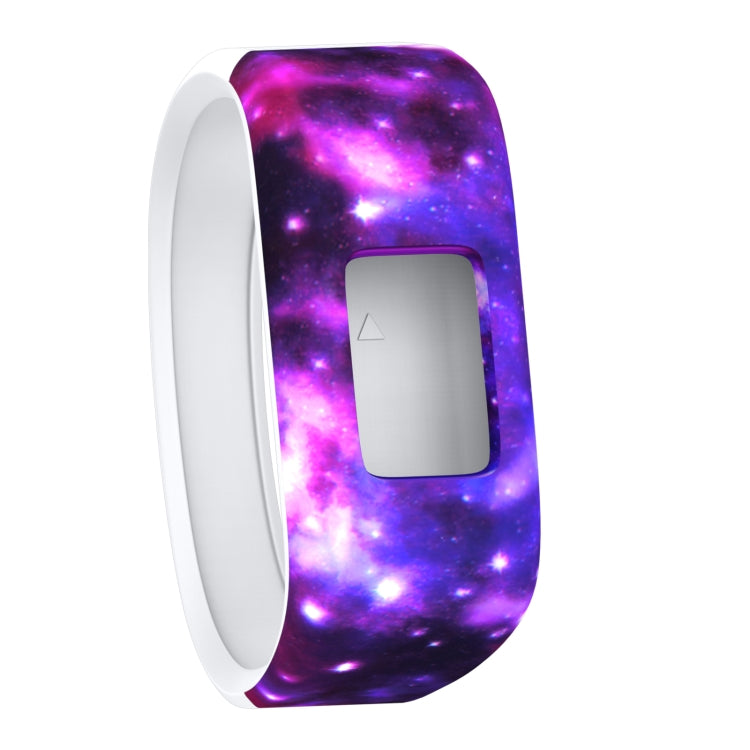 Cinturino sportivo in silicone con motivo piume colorate per Garmin Vivofit JR, misura: piccolo