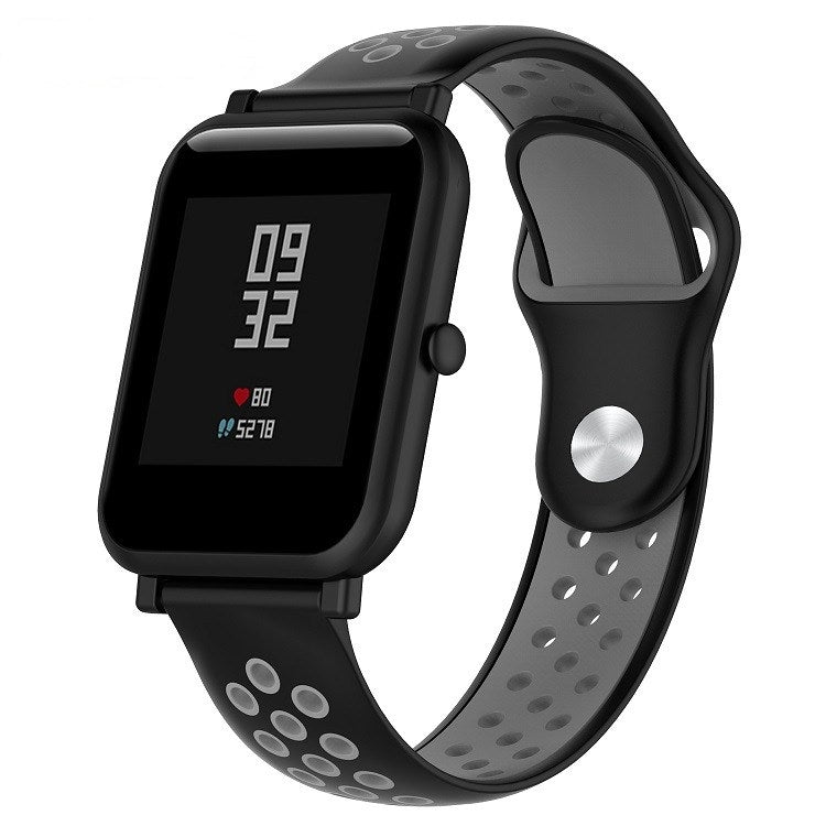 Cinturino sportivo in silicone bicolore per Huawei Watch Series 1 18mm