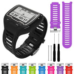 Cinturino in silicone tinta unita per Garmin Forerunner 910XT