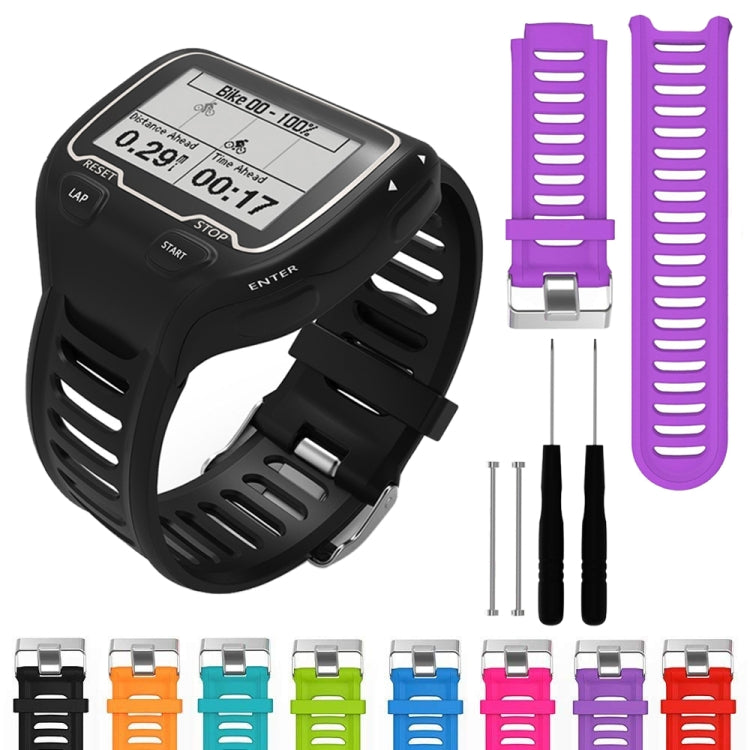 Cinturino in silicone tinta unita per Garmin Forerunner 910XT