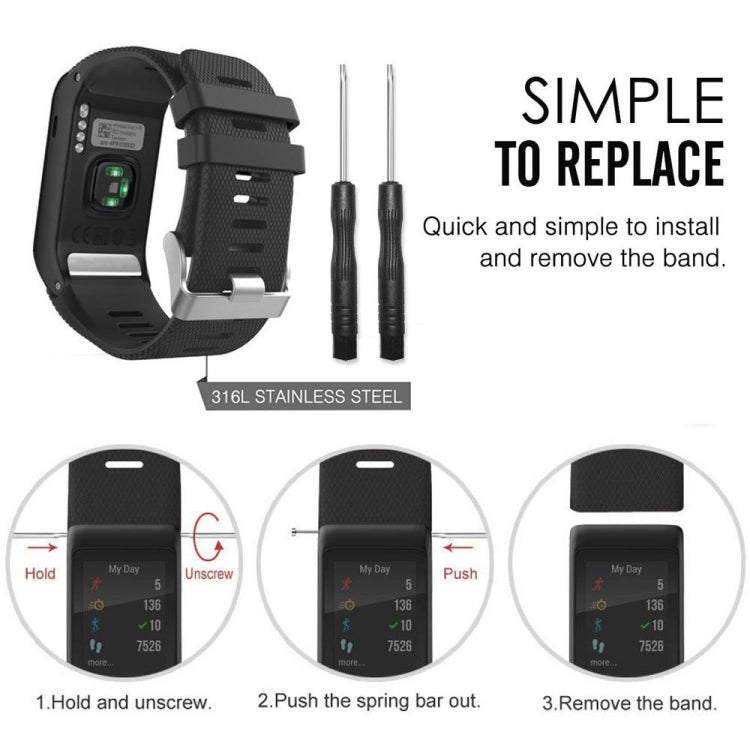Cinturino sportivo in silicone per Garmin Vivoactive HR