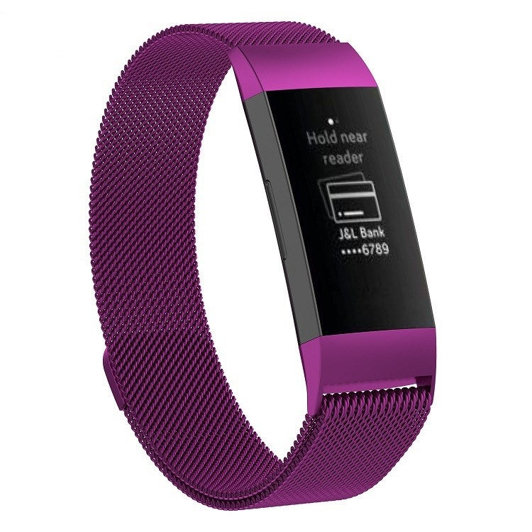 Cinturino per orologio magnetico in acciaio inossidabile per FITBIT Charge 3, dimensioni: piccolo, 187x18 mm