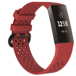 Cinturino sportivo regolabile con foro quadrato per FITBIT Charge 3