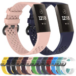 Cinturino sportivo regolabile con foro quadrato per FITBIT Charge 3