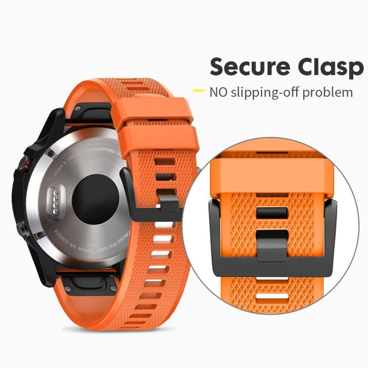 Cinturino per orologio in silicone rimovibile rapidamente per Fenix 5 22 mm