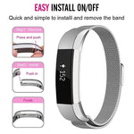 Cinturino per orologio magnetico in acciaio inossidabile per FITBIT Alta, dimensioni: grande, 170-236 mm