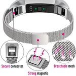 Cinturino per orologio magnetico in acciaio inossidabile per FITBIT Alta, dimensioni: grande, 170-236 mm
