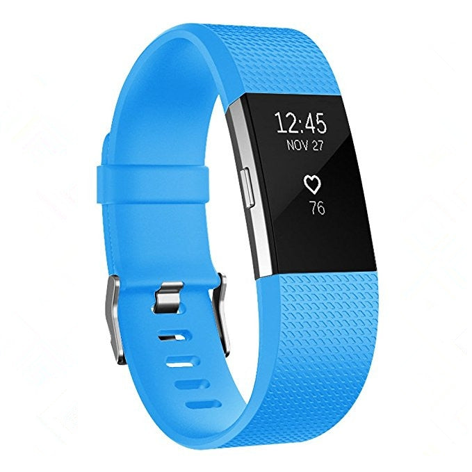 Cinturino sportivo regolabile con motivo quadrato per FITBIT Charge 2, dimensioni: L, 12,5x8,5 cm, L, Aqua Blue, L, Black, L, Coffee, L, Champagne Gold, L, Coral Red, L, Dark Purple, L, Orange, L, Pink, L, Green, L, Grey, L, Blue, L, Light Grey        ...
