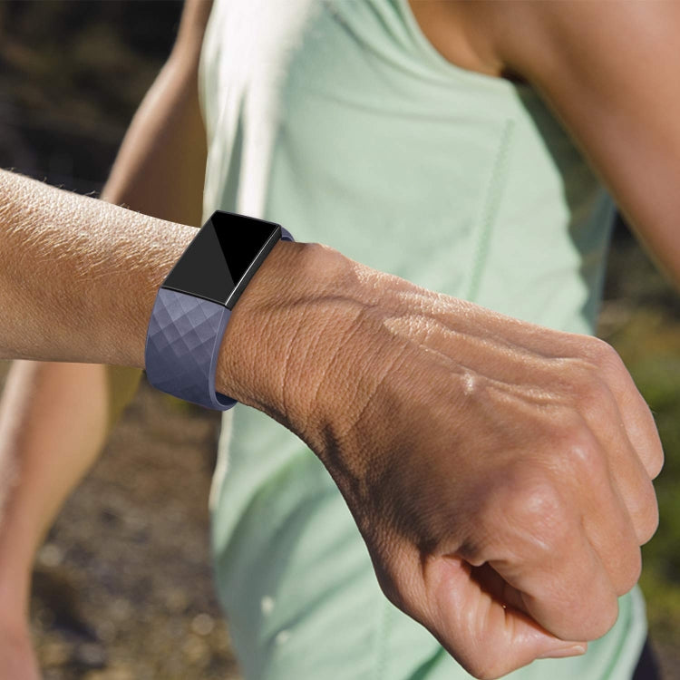 Cinturino sportivo regolabile con motivo diamante per FITBIT Charge 2, dimensioni: S, 10,5x8,5 cm, S