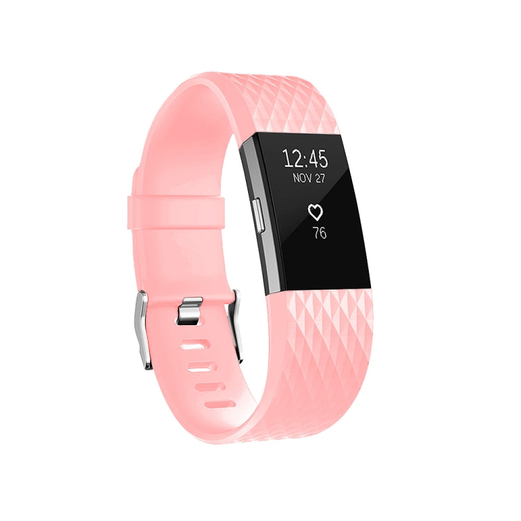 Cinturino sportivo regolabile con motivo diamante per FITBIT Charge 2, dimensioni: L, 12,5x8,5 cm, L