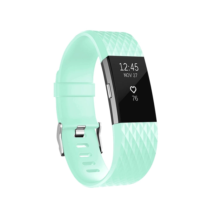 Cinturino sportivo regolabile con motivo diamante per FITBIT Charge 2, dimensioni: L, 12,5x8,5 cm, L