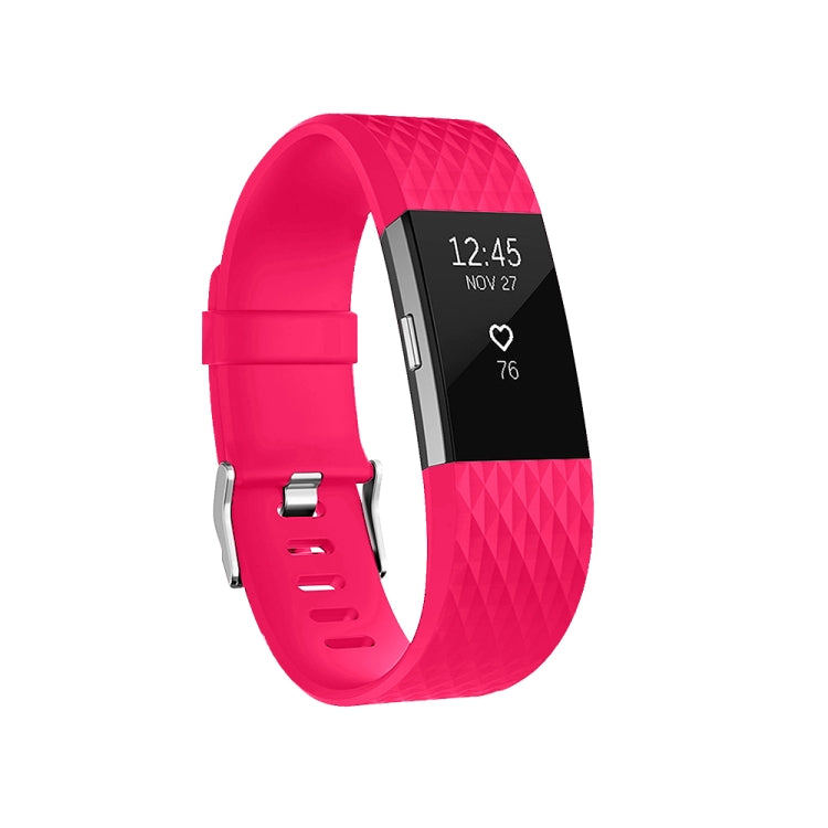 Cinturino sportivo regolabile con motivo diamante per FITBIT Charge 2, dimensioni: L, 12,5x8,5 cm, L