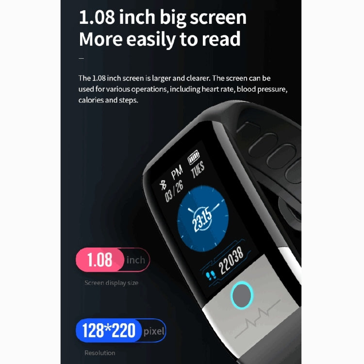 X1 Smart Watch impermeabile con schermo a colori da 1,08 pollici IP67