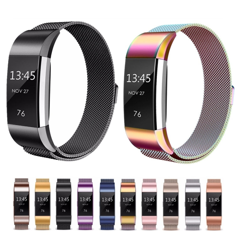 Cinturino per orologio Smart Watch in acciaio inossidabile per FITBIT Charge 2, misura: L, Size: L