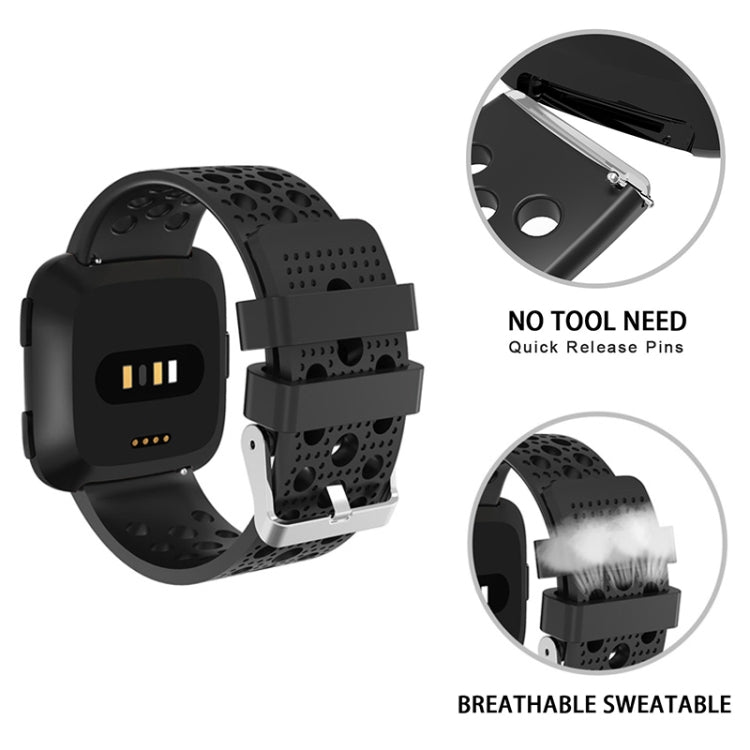 Cinturino per orologio Smart Watch con foro circolare di ventilazione per Fitbit Versa