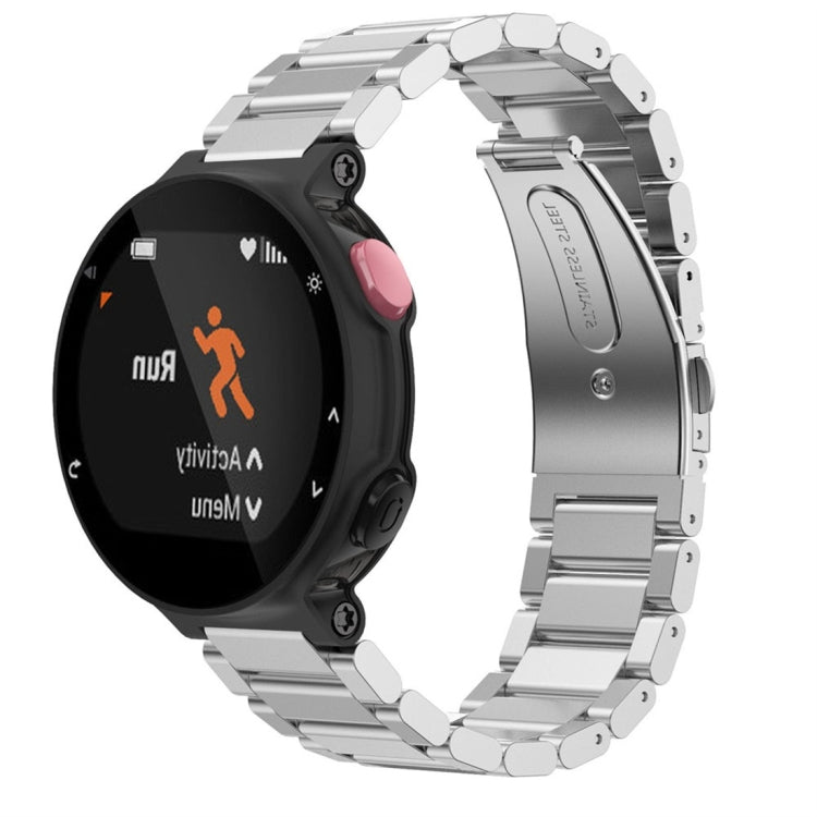 Cinturino universale per orologio intelligente con tre strisce di acciaio per Garmin Forerunner 220/230/235/630/620/735
