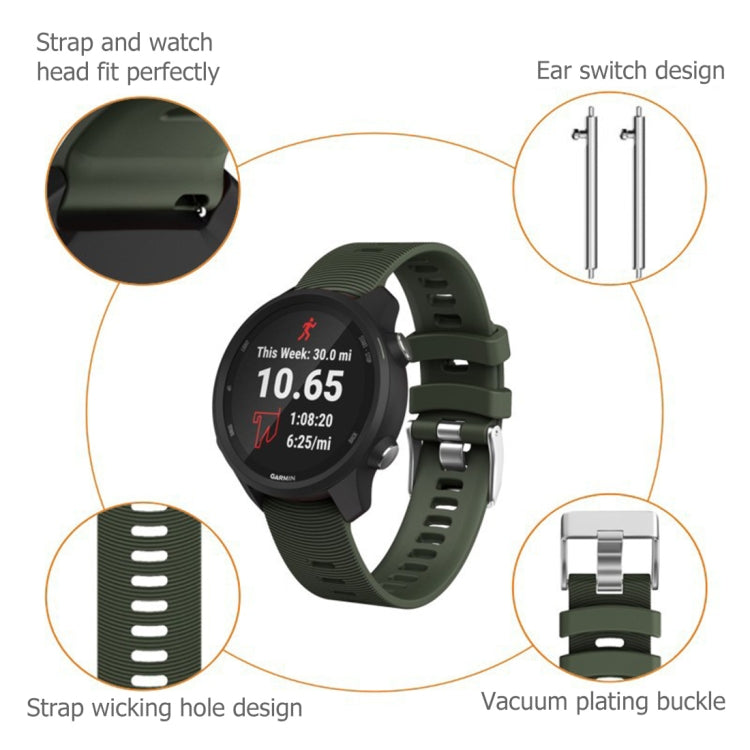 Cinturino in silicone Smart Watch per Garmin Forerunner 245